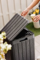 TOOMAX RIO GARDEN visokokakovostni zunanji koš 80L, grafitna barva