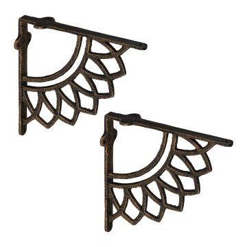 Northix Nosilci za police mandala lito železo set 2 dekorativni