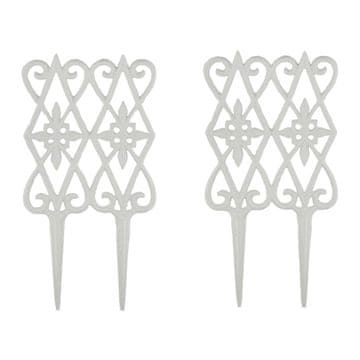 Northix Kovinska vrtna ograja 2 panelna romantični stil lito železo