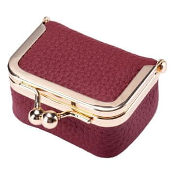 VIVVA® Kompaktna usnjena škatlica za nakit iz pravega govejega usnja, prenosna, potovalna, zlata sponka | LUXIBOX