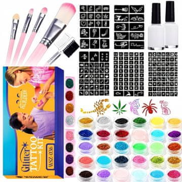 MG Tattoo Kit komplet za tetoviranje za otroke, bleščeče