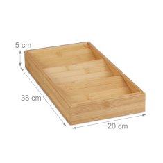 Northix Set 2 bambus stojal za začimbe za predal 3 nivoji