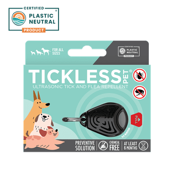 Tickless Pet ultrazvočni odganjalec klopov in bolh, črn