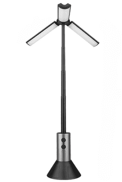 Verkgroup prenosna LED svetilka, 3-v-1, 10 W, 270°, 3000 mAh, črna