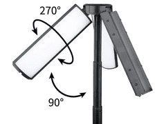 Verkgroup prenosna LED svetilka, 3-v-1, 10 W, 270°, 3000 mAh, črna