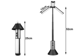 Verkgroup prenosna LED svetilka, 3-v-1, 10 W, 270°, 3000 mAh, črna