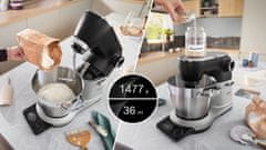 Bosch Serie 8 kuhinjski aparat, 1800W, 6l, TFT zaslon, črni (MUMS8ZS22)