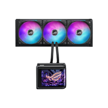 ASUS ROG Ryuo IV SLC 360 ARGB vodno hlajenje za procesor, 3x 120mm ARB ventilatorji, Aura Sync, črno
