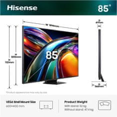 Hisense 85UR9S 4K UHD televizor, VIDAA Smart OS - odprta embalaža