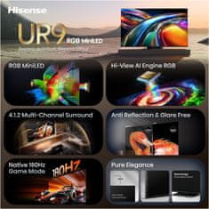 Hisense 75UR9S 4K UHD televizor, VIDAA Smart OS