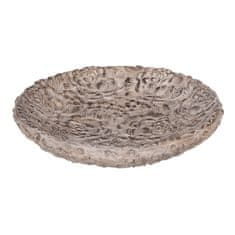 Autronic Dekorativni betonski pladenj z vzorcem vrtnic, siv, 26 cm, 2 kosa