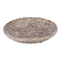 Autronic Dekorativni betonski pladenj z vzorcem vrtnic, siv, 26 cm, 2 kosa