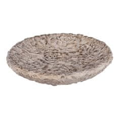 Autronic Dekorativni betonski pladenj z vzorcem vrtnic, siv, 26 cm, 2 kosa