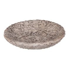 Autronic Dekorativni betonski pladenj z vzorcem vrtnic, siv, 26 cm, 2 kosa