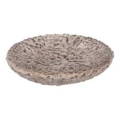 Autronic Dekorativni betonski pladenj z vzorcem vrtnic, siv, 26 cm, 2 kosa