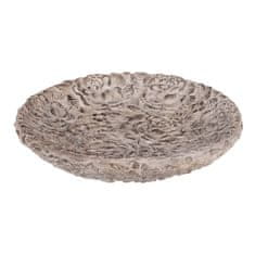 Autronic Dekorativni betonski pladenj z vzorcem vrtnic, siv, 26 cm, 2 kosa