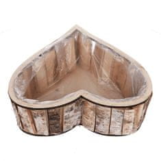 Autronic Lesen aranžerski okrasni ovitek za lonček v obliki srca, naraven, 2 kosa