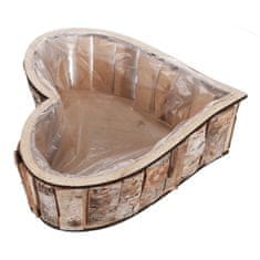 Autronic Lesen aranžerski okrasni ovitek za lonček v obliki srca, naraven, 2 kosa