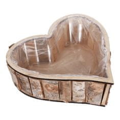 Autronic Lesen aranžerski okrasni ovitek za lonček v obliki srca, naraven, 2 kosa