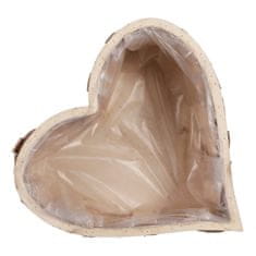 Autronic Lesen aranžerski okrasni ovitek za lonček v obliki srca, naraven, 2 kosa