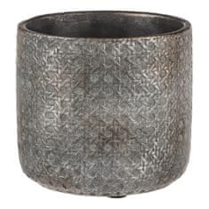 Autronic Betonski okrasni lonček za rože, temno siv, Ø17 cm, 2 kosa