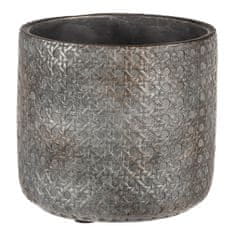 Autronic Betonski okrasni lonček za rože, temno siv, Ø17 cm, 2 kosa