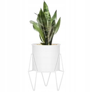 Springos Beli Kovinski Lonček s Stojalom 19 cm SPRINGOS ARTON