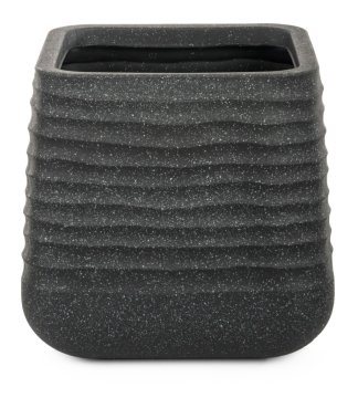 G21 Cvetlični lonec G21 Lava Cube 38×38×37 cm, črn