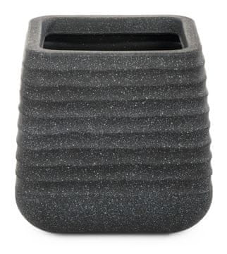 G21 Cvetlični lonec G21 Lava Cube 28 × 28 × 27,5 cm, črn, odporen proti zmrzali do -35 °C