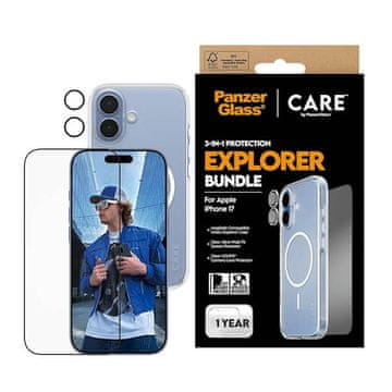 PanzerGlass Care komplet 3v1 za iPhone 17 (CR46095)