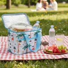 GARDEN LINE Modra termo torba s prostornino 6L in dvema hladilnima vložkoma, izolirana torba za malico