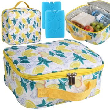 GARDEN LINE Rumena termo torba s prostornino 4L in dvema hladilnima vložkoma, izolirana torba za malico