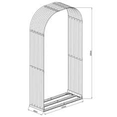 Rojaplast Kovinski Antracitni Kompostnik s Pokrovom 103x40x200cm