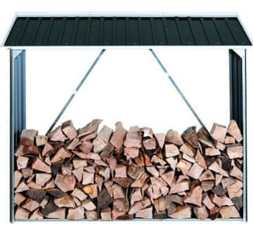 Duramax DURAMAX kovinski nadstrešek za drva 182×74×162 cm, antracit 53551