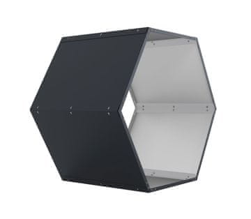 G21 Nadstrešek za drva HEX 53 92 × 60 cm, antracit, 0,53 m³, pocinkan jeklo