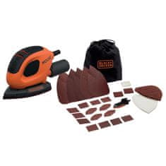 Black+Decker VIBRACIJSKI BRUS Mouse 55 W+10X PRIBOR+TORBA BEW230BCA