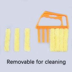 Netscroll Inovativna krtača iz mikrovlaken za 2x hitrejše čiščenje žaluzij z obeh strani hkrati, BlindsBrush