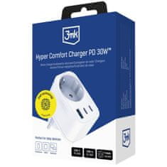 3MK Bela, omrežna polnilnica za hitro polnjenje, za do 4 naprave 3mk Hyper Comfort Charger GaN PD 30W