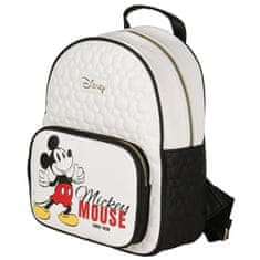Disney DISNEY Mickey Mouse Eko-usnjeni mladinski nahrbtnik, prostoren ženski prešiti mestni nahrbtnik 23x10x32cm