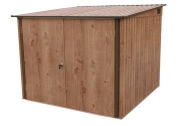 Duramax Duramax kovinska kolesarnica 4,1 m², imitacija lesa, 203×202×163 cm, rjava