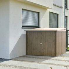 Duramax Duramax kovinska kolesarnica 4,1 m², imitacija lesa, 203×202×163 cm, rjava