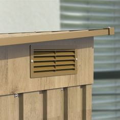 Duramax Duramax kovinska kolesarnica 4,1 m², imitacija lesa, 203×202×163 cm, rjava