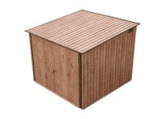 Duramax Duramax kovinska kolesarnica 4,1 m², imitacija lesa, 203×202×163 cm, rjava