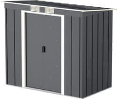 Duramax Duramax Pent Roof ECO kovinska vrtna lopa 2,5 m² z talnimi profili, antracit