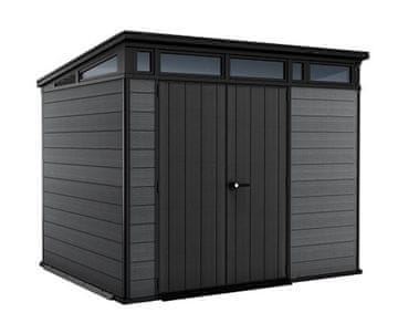 KETER Vrtna hišica Cortina 9x7 EVOTECH 279×226×218 cm siva/antracit