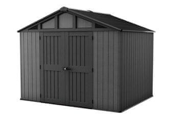 KETER Vrtna hiška Stronghold 10x8 s podom, siva (304×243×251 cm)