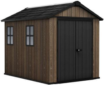 KETER Vrtna hiška Apex 9x7,5 DecoCoat, oreh (230x287x246 cm)