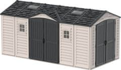 Duramax Duramax Apex Pro vrtna lopa 12 m² z talnim okvirjem, vinil, siva/antracit