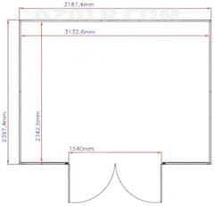 Duramax Duramax Woodside vinilna vrtna hiška 8 m² s talnim ogrodjem, bež