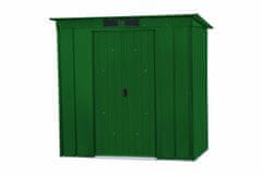 Duramax Duramax Pent Roof ECO kovinska vrtna lopa 2,5 m² s talno konstrukcijo, zelena